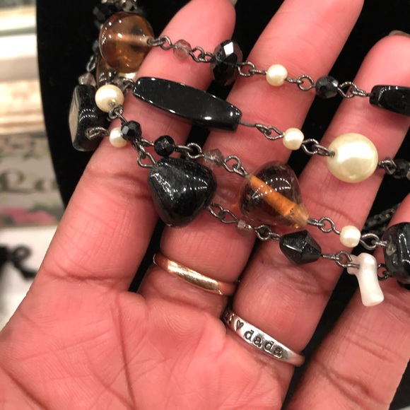 Lia Sophia ‘Vixen’ Multi Strand Beaded Necklace - Picture 3 of 12